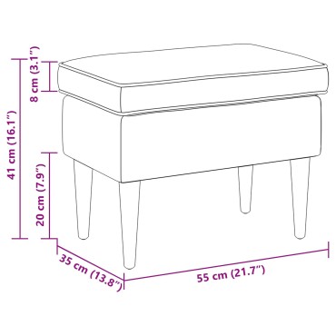 vidaXL Πολυθρόνα Ποδιών Σκούρο Γκρι 55x35x41cm Μπουκλέ