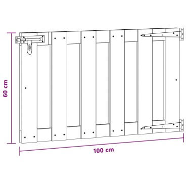 vidaXL Πύλη Κήπου 100 x 60 cm WPC και Αλουμίνιο Μαύρο