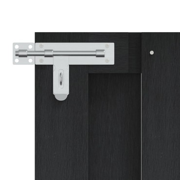 vidaXL Πύλη Κήπου 100 x 80 cm WPC και Αλουμίνιο Μαύρο