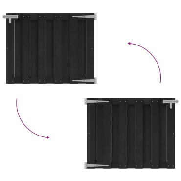 vidaXL Πύλη Κήπου 100 x 80 cm WPC και Αλουμίνιο Μαύρο