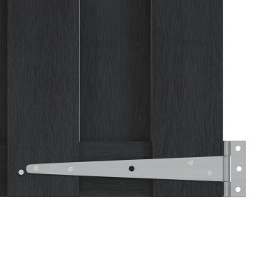 vidaXL Πύλη Κήπου 100 x 150 cm WPC και Αλουμίνιο Μαύρο