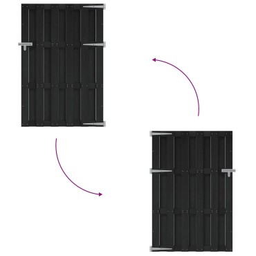 vidaXL Πύλη Κήπου 100 x 150 cm WPC και Αλουμίνιο Μαύρο