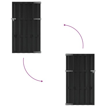 vidaXL Πύλη Κήπου 100 x 180 cm WPC και Αλουμίνιο Μαύρο