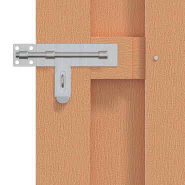 vidaXL Πύλη Κήπου 100 x 112 cm WPC και Αλουμίνιο Καφέ