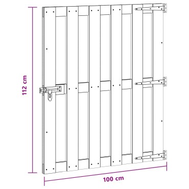vidaXL Πύλη Κήπου 100 x 112 cm WPC και Αλουμίνιο Καφέ