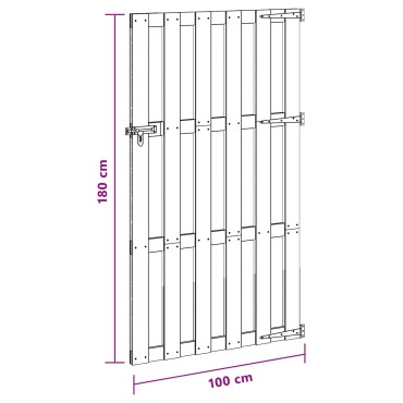 vidaXL Πύλη Κήπου 100 x 180 cm WPC και Αλουμίνιο Καφέ