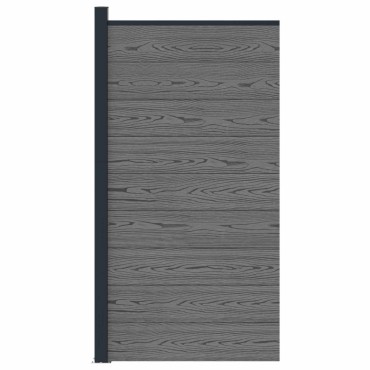 vidaXL Πάνελ Φράχτη WPC και Αλουμίνιο Γκρι 95x186cm