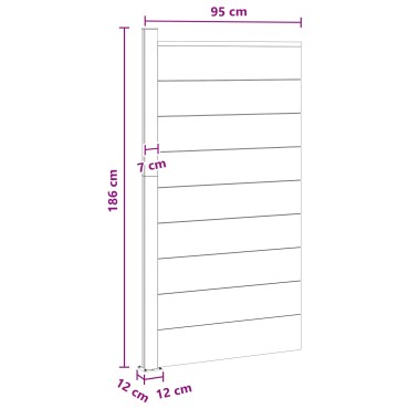 vidaXL Πάνελ Φράχτη WPC και Αλουμίνιο Γκρι 95x186cm