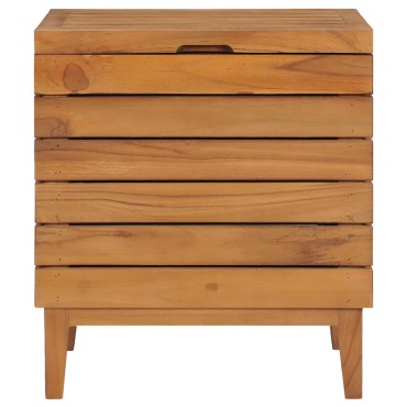 vidaXL Καλάθι Απλύτων 40 x 30 x 45 εκ. από Μασίφ Ξύλο Teak