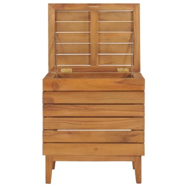 vidaXL Καλάθι Απλύτων 40 x 30 x 45 εκ. από Μασίφ Ξύλο Teak
