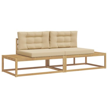 vidaXL Σειρά Καναπέ Εξωτερικού Λευκό 230,5x83x73cm Πολυεστέρας
