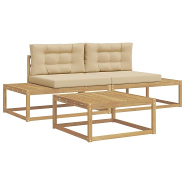 vidaXL Σειρά Καναπέ Εξωτερικού Λευκό 79x79x37cm Πολυεστέρας