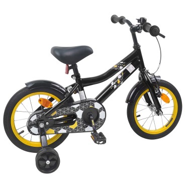 vidaXL Παιδικό Ποδήλατο 12 ίντσες για παιδιά 2-4 ετών Μαύρο