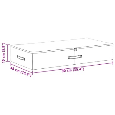 vidaXL Κουτί αποθήκευσης Ύφασμα (μη υφασμένο 90 x 48 x 15 εκ. 64,8 L