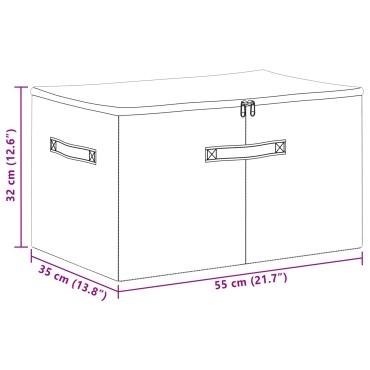 vidaXL Κουτί αποθήκευσης Ύφασμα (μη υφασμένο 55 x 35 x 32 εκ. 61,6 L