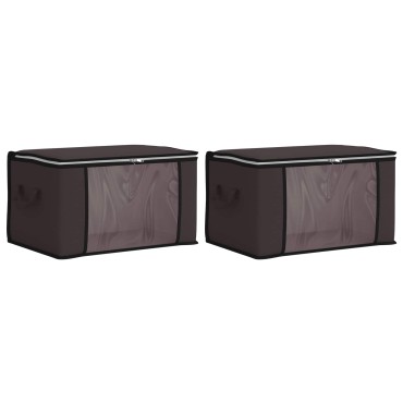 vidaXL Κουτί Αποθήκευσης με Διαφανές Πλευρικό Παράθυρο 2 τμχ. 50,4 Λ