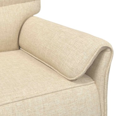 vidaXL Καναπές 100% πολυέστερ μεταλλικό πλαίσιο MDF, Κόντρα πλακέ
