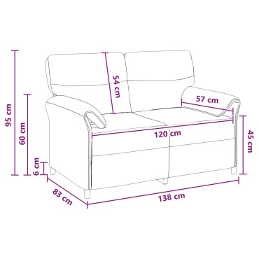 vidaXL Καναπές 100% πολυέστερ μεταλλικό πλαίσιο MDF, Κόντρα πλακέ