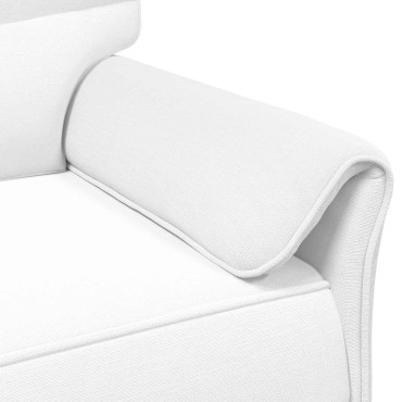 vidaXL Καναπές 100% πολυέστερ μεταλλικό πλαίσιο MDF, Κόντρα πλακέ