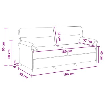 vidaXL Καναπές 100% πολυέστερ μεταλλικό πλαίσιο MDF, Κόντρα πλακέ
