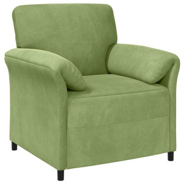 vidaXL Καναπές 1-θέσιος Ανοιχτό Πράσινο 88x83x95cm Βελούδο