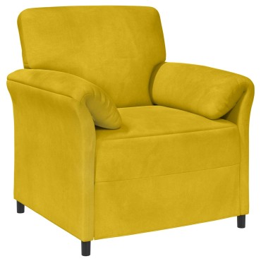 vidaXL Καναπές 1-θέσιος Κίτρινο 88x83x95cm Βελούδο