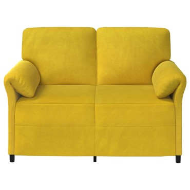 vidaXL Καναπές 2 ατόμων Κίτρινο 138x83x95cm Βελούδο