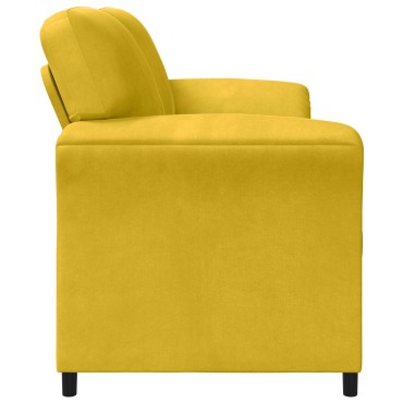 vidaXL Καναπές 2 ατόμων Κίτρινο 138x83x95cm Βελούδο