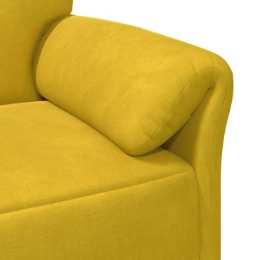 vidaXL Καναπές 2 ατόμων Κίτρινο 138x83x95cm Βελούδο
