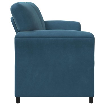vidaXL Καναπές 2 ατόμων Μπλε 138x83x95cm Βελούδο