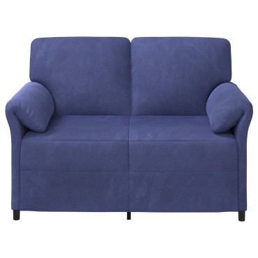 vidaXL Καναπές 2 ατόμων Μπλε Αστυνομίας 138x83x95cm Βελούδο