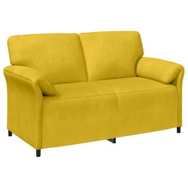 vidaXL Καναπές 2 ατόμων Κίτρινο 158x83x95cm Βελούδο
