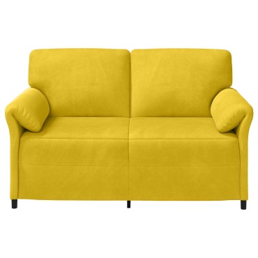 vidaXL Καναπές 2 ατόμων Κίτρινο 158x83x95cm Βελούδο