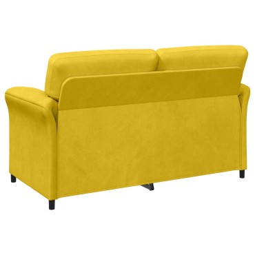 vidaXL Καναπές 2 ατόμων Κίτρινο 158x83x95cm Βελούδο