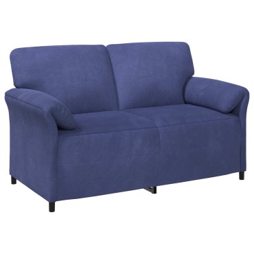 vidaXL Καναπές 2 ατόμων Μπλε Αστυνομίας 158x83x95cm Βελούδο