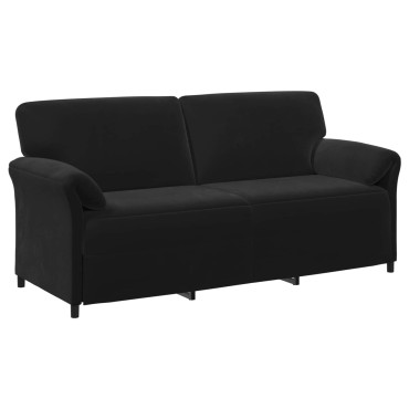vidaXL 3-Θέσιος καναπές Μαύρο 198x83x95cm Βελούδο