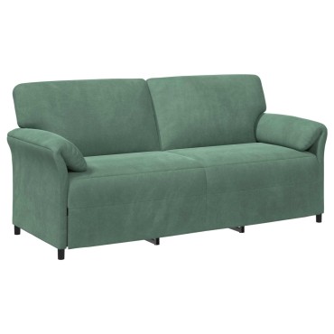 vidaXL 3-Θέσιος καναπές Θαλασσί 198x83x95cm Βελούδο