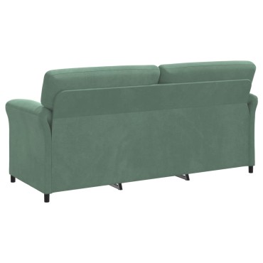 vidaXL 3-Θέσιος καναπές Θαλασσί 198x83x95cm Βελούδο