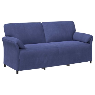 vidaXL 3-Θέσιος καναπές Μπλε Αστυνομίας 198x83x95cm Βελούδο
