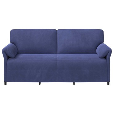 vidaXL 3-Θέσιος καναπές Μπλε Αστυνομίας 198x83x95cm Βελούδο