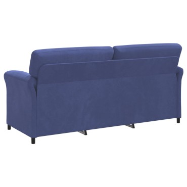 vidaXL 3-Θέσιος καναπές Μπλε Αστυνομίας 198x83x95cm Βελούδο