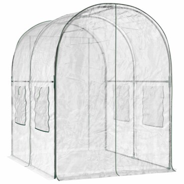 vidaXL Θερμοκήπιο με σκελετό 160 x 200 x 192,5 εκ. PVC Διαφανές