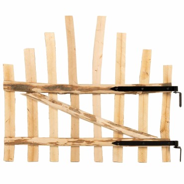 vidaXL Αψιδωτή Πύλη Φράχτη 100 x 90 cm Εμποτισμένο Ξύλο Φουντουκιάς