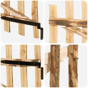 vidaXL Αψιδωτή Πύλη Φράχτη 100 x 90 cm Εμποτισμένο Ξύλο Φουντουκιάς