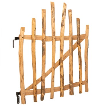 vidaXL Αψιδωτή Πύλη Φράχτη 100 x 120 cm Εμποτισμένο Ξύλο Φουντουκιάς