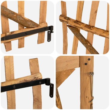 vidaXL Αψιδωτή Πύλη Φράχτη 100 x 120 cm Εμποτισμένο Ξύλο Φουντουκιάς