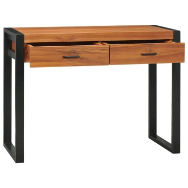 vidaXL Γραφείο με 2 Συρτάρια 100x40x75cm Ανακυκλωμένο Ξύλο Teak 1 τεμ.