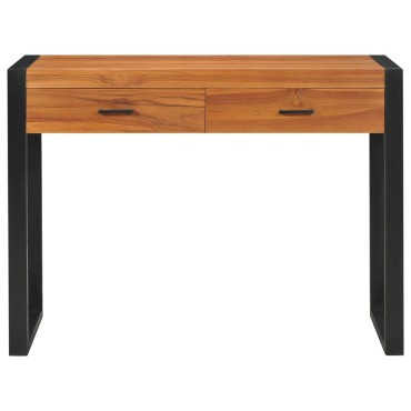vidaXL Γραφείο με 2 Συρτάρια 100x40x75cm Ανακυκλωμένο Ξύλο Teak 1 τεμ.