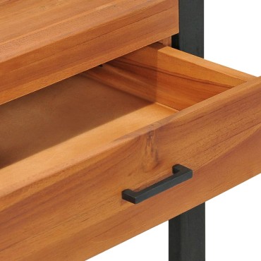vidaXL Γραφείο με 2 Συρτάρια 100x40x75cm Ανακυκλωμένο Ξύλο Teak 1 τεμ.