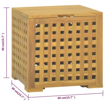 vidaXL Μπαούλο για Σχοινιά 40x40x40cm από Μασίφ Ξύλο Teak 1 τεμ.